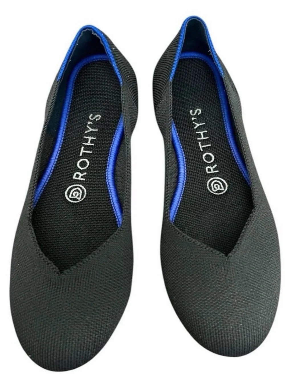 Rothy’s The Flat Knit Black Round Toe Ballet Flats Women’s Size 7.5